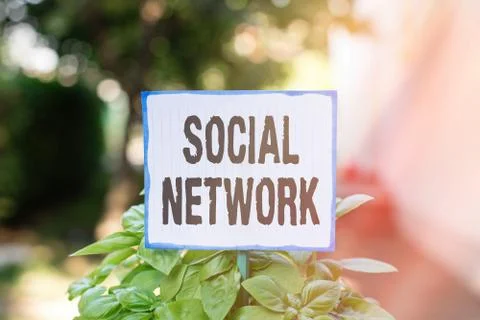 Writing note showing Social Network. Business photo showcasing a framework of Stock Photos