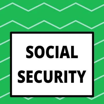 Writing note showing Social Security. Business photo showcasing assistance from Stock Illustration