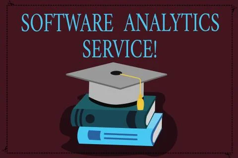Writing note showing Software Analytics Service. Business photo showcasing Used Stock Illustration