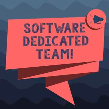 Writing note showing Software Dedicated Team. Business photo showcasing business Ilustração Stock
