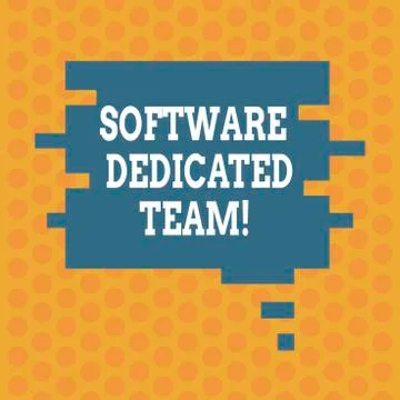 Writing note showing Software Dedicated Team. Business photo showcasing business Ilustração Stock