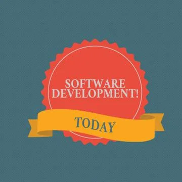 Writing note showing Software Development. Business photo showcasing software is Stockillustratie