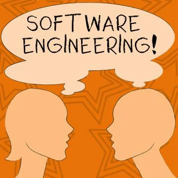 Writing note showing Software Engineering. Business photo showcasing apply 스톡 일러스트