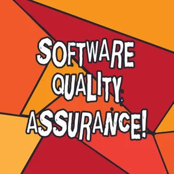 Writing note showing Software Quality Assurance. Business photo showcasing Stock Illustration