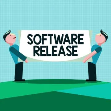 Writing note showing Software Release. Business photo showcasing sum of stages Stock Illustration