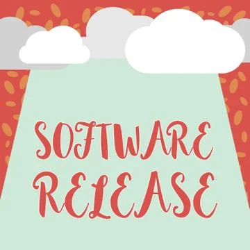 Writing note showing Software Release. Business photo showcasing sum of stages Stock Illustration
