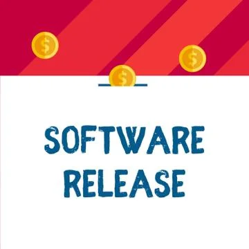Writing note showing Software Release. Business photo showcasing sum of stages Stock Illustration