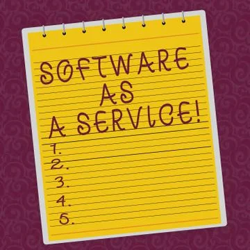Writing note showing Software As A Service. Business photo showcasing Mobile Illustrazione stock