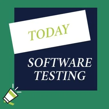 Writing note showing Software Testing. Business photo showcasing investigation Stock Illustration