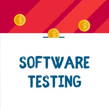 Writing note showing Software Testing. Business photo showcasing investigation 스톡 일러스트