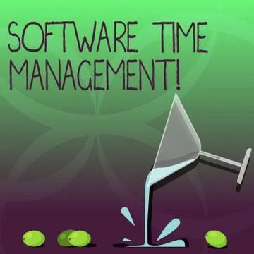 Writing note showing Software Time Management. Business photo showcasing Tools Ilustração Stock