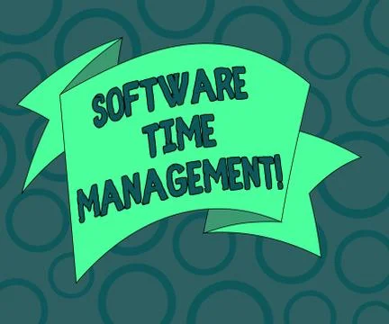 Writing note showing Software Time Management. Business photo showcasing Tools Ilustração Stock