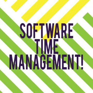 Writing note showing Software Time Management. Business photo showcasing Tools Ilustração Stock
