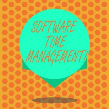 Writing note showing Software Time Management. Business photo showcasing Tools Ilustração Stock