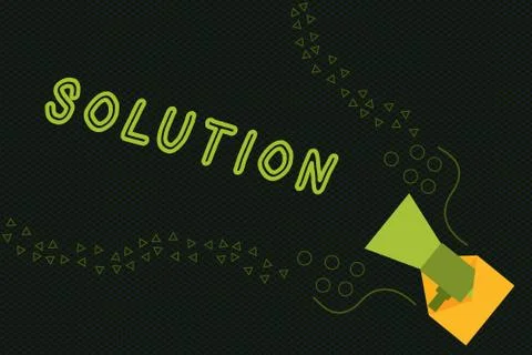 Writing note showing Solution. Business photo showcasing means of solving Illustrazione stock