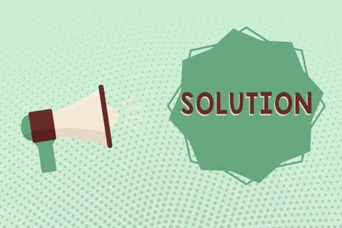 Writing note showing Solution. Business photo showcasing means of solving 스톡 일러스트