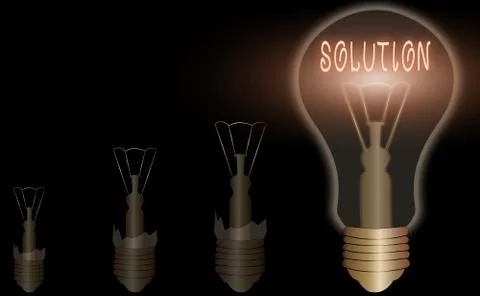 Writing note showing Solution. Business photo showcasing a means of solving a Stock Illustration