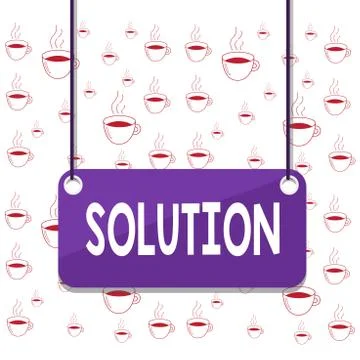 Writing note showing Solution. Business photo showcasing a means of solving a 스톡 일러스트