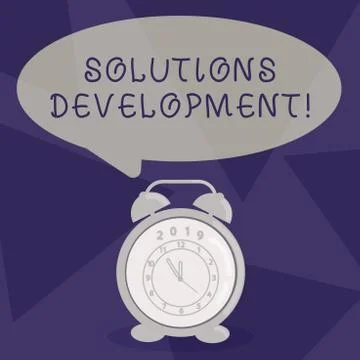 Writing note showing Solutions Development. Business photo showcasing Stock Illustration