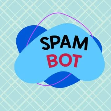Writing note showing Spam Bot. Business photo showcasing autonomous program on 스톡 일러스트