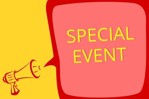 Writing note showing Special Event. Business photo showcasing Function to Stock Illustration