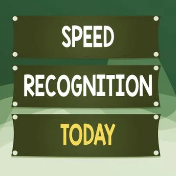 Writing note showing Speed Recognition. Business photo showcasing technology Stock Illustration