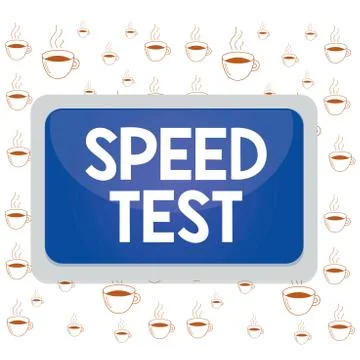 Writing note showing Speed Test. Business photo showcasing psychological test Stock Illustration