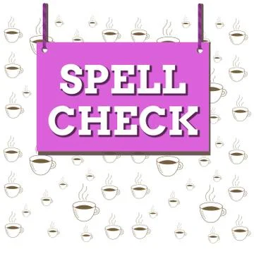 Writing note showing Spell Check. Business photo showcasing to use a computer Illustrazione stock