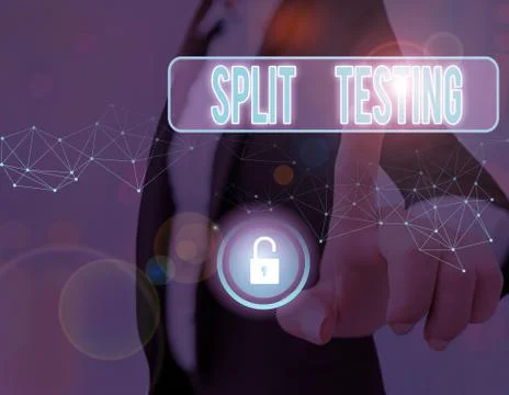Writing note showing Split Testing. Business photo showcasing issuing the Foto stock