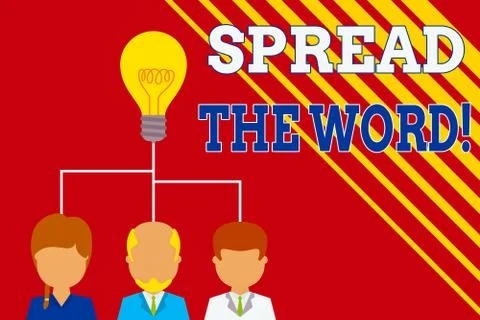 Writing note showing Spread The Word. Business photo showcasing share the Stockillustratie