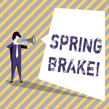 Writing note showing Spring Brake. Business photo showcasing Easter week School Stock Illustration