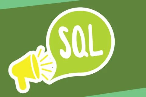 Writing note showing Sql. Business photo showcasing A standard computer language Stock Illustration