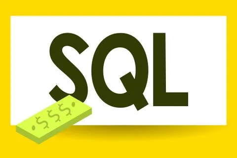 Writing note showing Sql. Business photo showcasing A standard computer language Stock Illustration