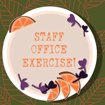Writing note showing Staff Office Exercise. Business photo showcasing Promoting Stockillustratie