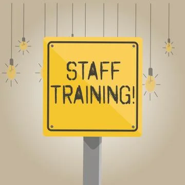 Writing note showing Staff Training. Business photo showcasing learn specific Illustrazione stock