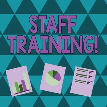 Writing note showing Staff Training. Business photo showcasing learn specific Stock Illustration