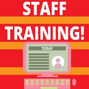 Writing note showing Staff Training. Business photo showcasing learn specific 스톡 일러스트