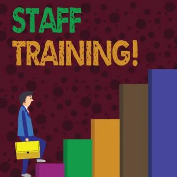 Writing note showing Staff Training. Business photo showcasing learn specific Illustrazione stock