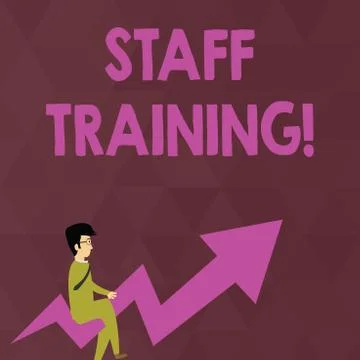 Writing note showing Staff Training. Business photo showcasing learn specific Illustrazione stock