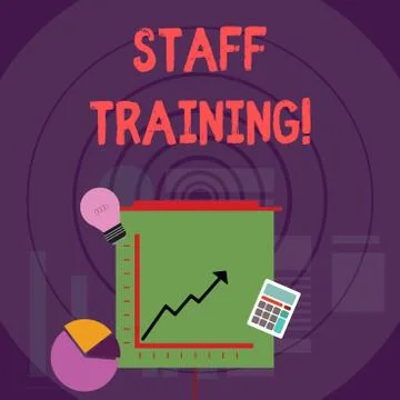Writing note showing Staff Training. Business photo showcasing learn specific Illustrazione stock