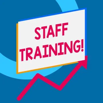 Writing note showing Staff Training. Business photo showcasing learn specific Stock Illustration
