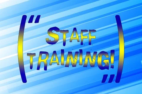 Writing note showing Staff Training. Business photo showcasing learn specific Illustrazione stock