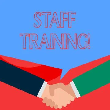 Writing note showing Staff Training. Business photo showcasing learn specific Stock Illustration