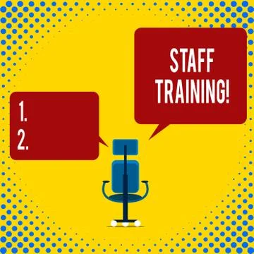 Writing note showing Staff Training. Business photo showcasing learn specific Illustrazione stock