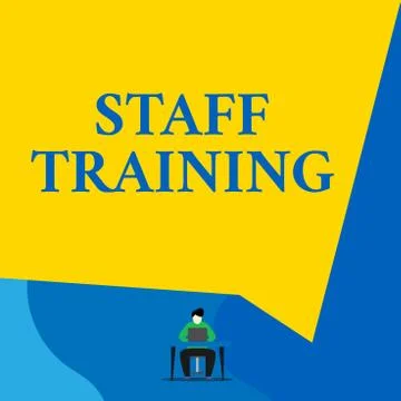 Writing note showing Staff Training. Business photo showcasing A program that 스톡 일러스트