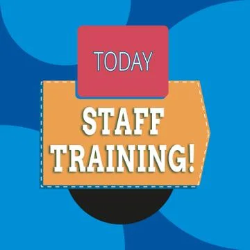 Writing note showing Staff Training. Business photo showcasing learn specific Illustrazione stock