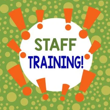 Writing note showing Staff Training. Business photo showcasing learn specific Stock Illustration