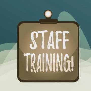 Writing note showing Staff Training. Business photo showcasing learn specific Stock Illustration