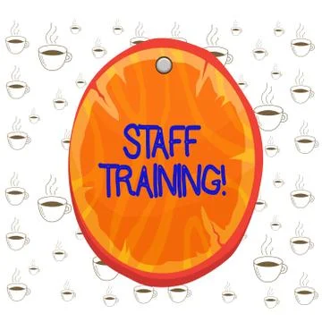 Writing note showing Staff Training. Business photo showcasing learn specific Stock Illustration