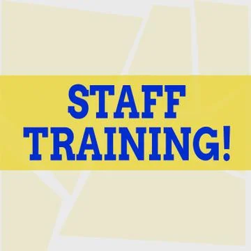 Writing note showing Staff Training. Business photo showcasing learn specific 스톡 일러스트